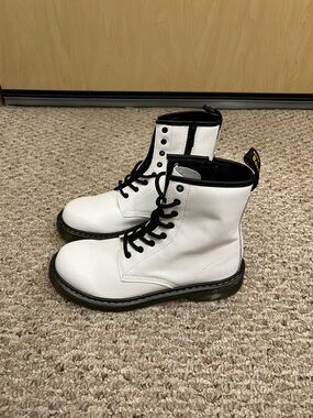 Dr. Martens 1460 White Leather Boots